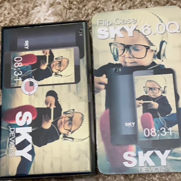 SKY 6.0Q COLOR BLACK ALL INFORMATION IS ON BOX with FLIP CASE BRAND NEW - Picture 7 of 8